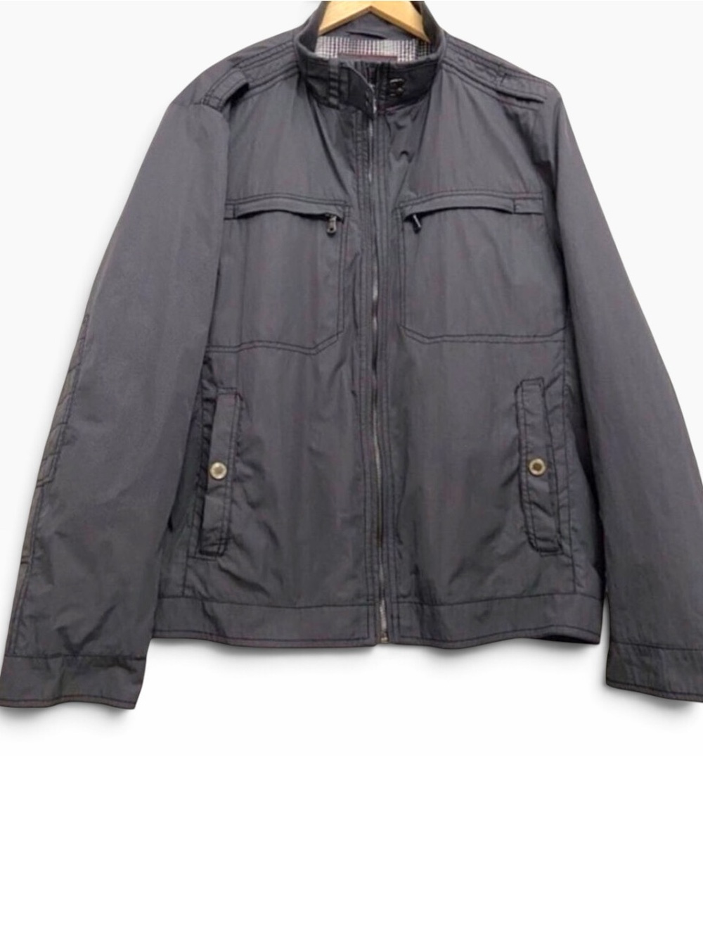 PAOLETTI Firenze men windbreaker jacket coat grey stylish luxury wind breaker XL